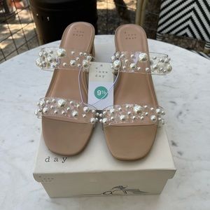 Target Women's Raven Heels - A New Day Clear 9.5 NWT